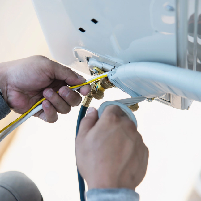 Just-N-Time completing an AC and heater installation